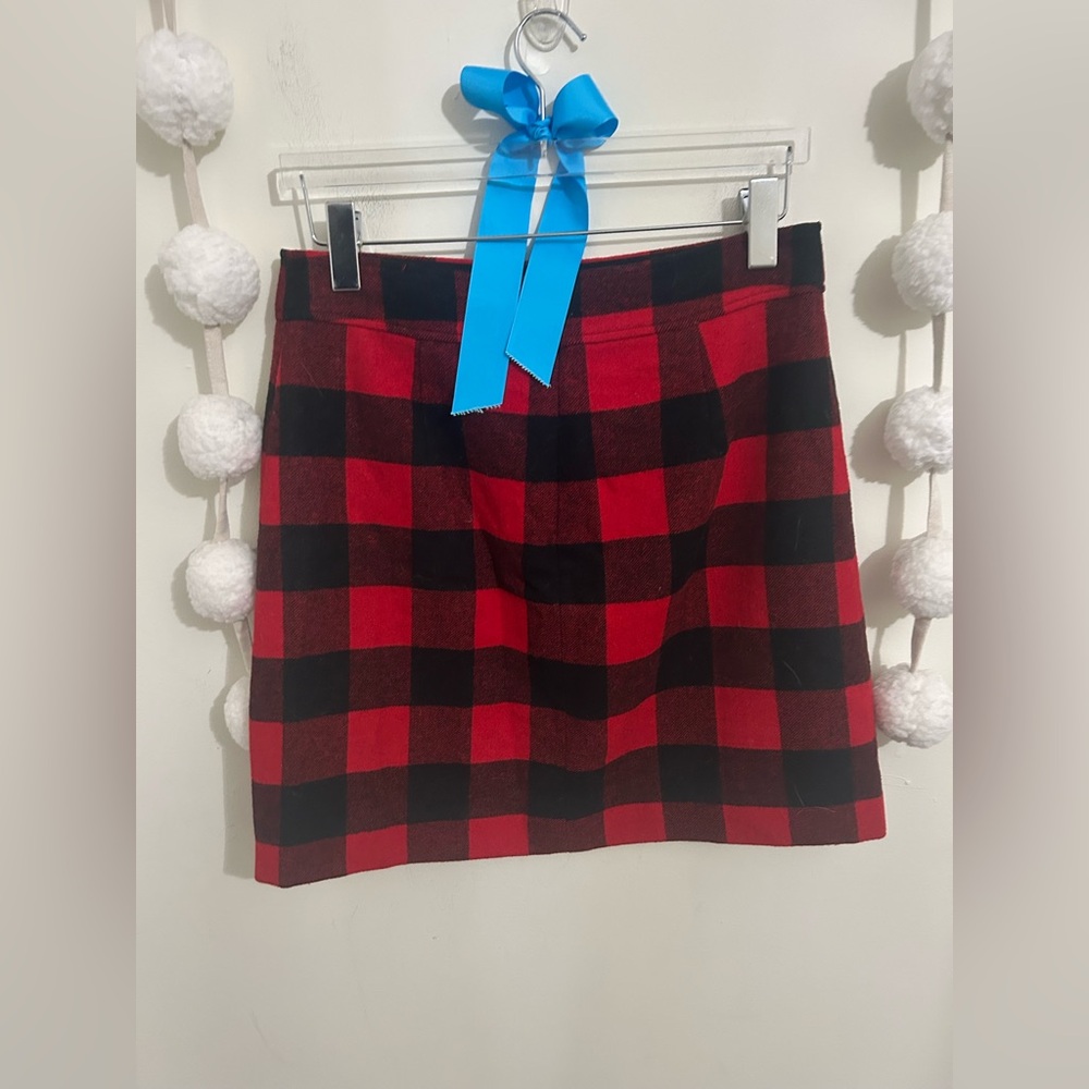 J Crew Buffalo Plaid Wool Skirt - Picture 11 of 12